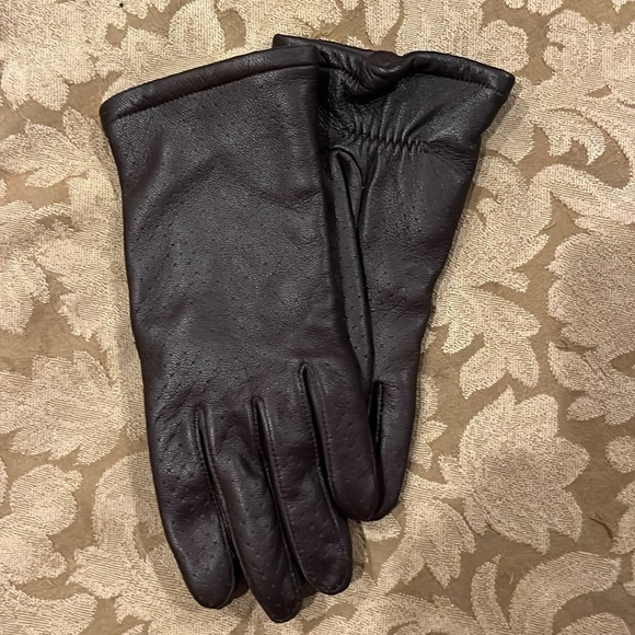 Sz L Chocolate Brown Leather Jacket - Picture 8 of 10